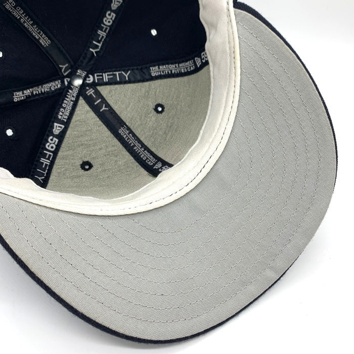 90's New Era ニューエラ 59FIFTY MLB ニューヨーク・ヤンキース ウールベースボールキャップ ネイビー 赤刺繡 USA製 Size 7 1/4(57.7cm) 福生店