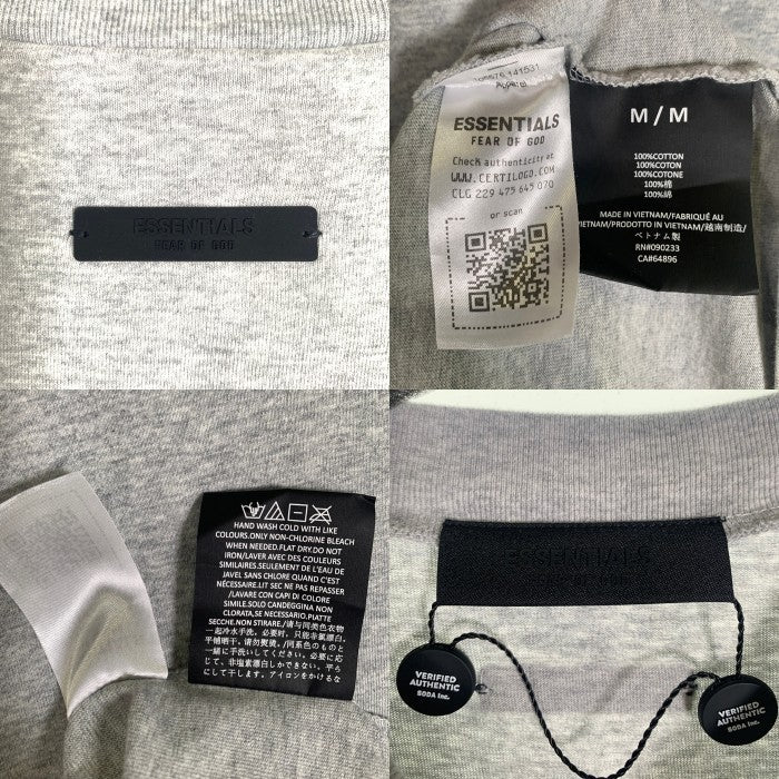 ESSENTIALS エッセンシャルズ FEAR OF GOD フィアオブゴット ラバープリント 半袖 Tシャツ グレー Size M 福生店
