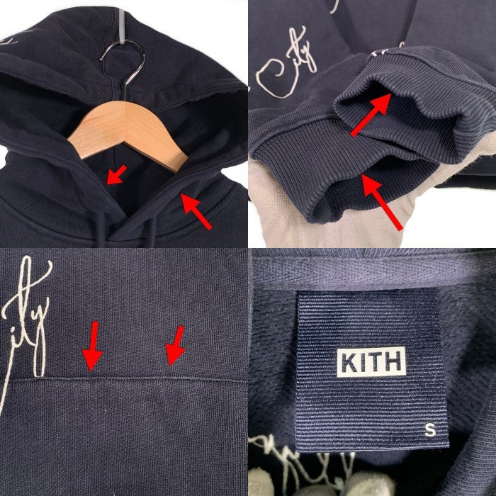 KITH キス City Script Hoodie シティスクリプトフーディ スウェットパーカー ネイビー Size S 福生店