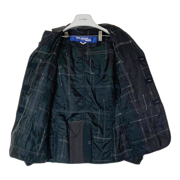 JUNYA WATANABE COMME des GARCONS MAN ジュンヤワタナベ コムデギャルソンマン WG-J022 AD2020 3つボタン パッチワーク ジャケット ブラック sizeS 瑞穂店