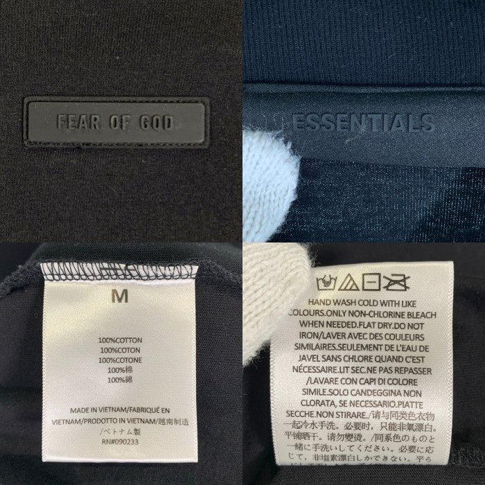 FOG ESSENTIALS エッセンシャルズ フロントアーチラバーロゴプリント モックネック ロングスリーブTシャツ ブラック Size M 福生店