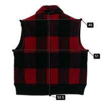 Woolrich ウールリッチ 730 ウール オンブレチェック ベスト レッド sizeM 瑞穂店