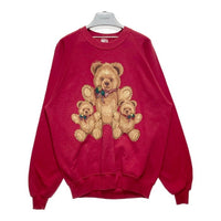 JERZEES ジャージーズ USA製 テディベア プリント スウェットトレーナー レッド sizeXL 瑞穂店