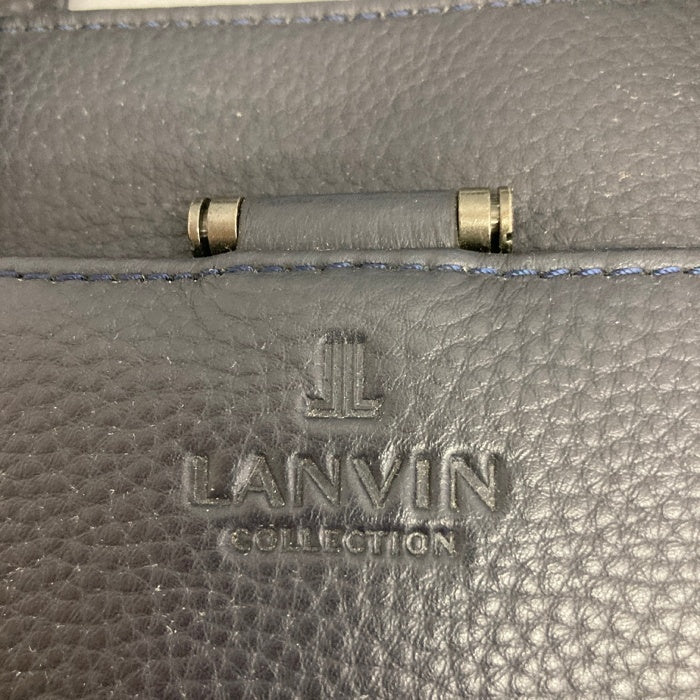 LANVIN COLLECTION ランバン コレクション シュリンクレザー ブリーフケース ネイビー 瑞穂店