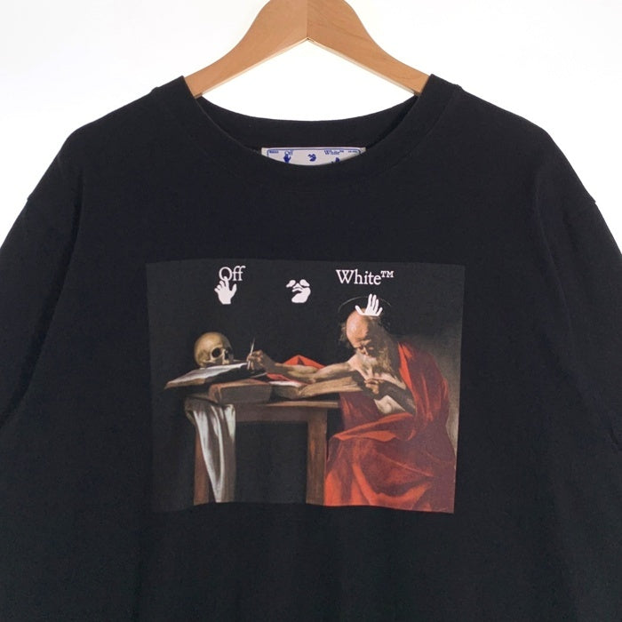 OFF-WHITE オフホワイト Oversized Caravaggio Saint Jerome Writing T-Shirts カラヴァッジョ プリントTシャツ ブラック OMAA027R21JER004 Size L 福生店