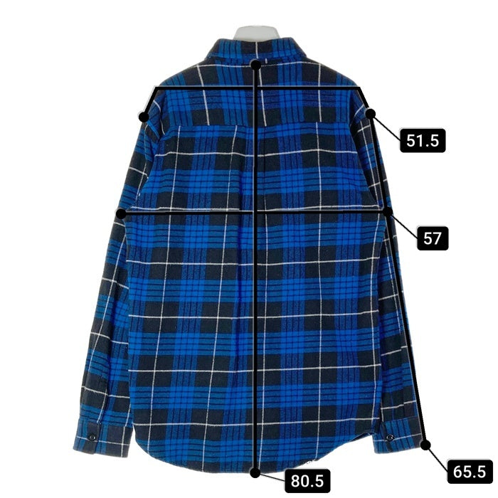 STUSSY ステューシー ネルシャツ チェック柄 ブルー sizeL 瑞穂店