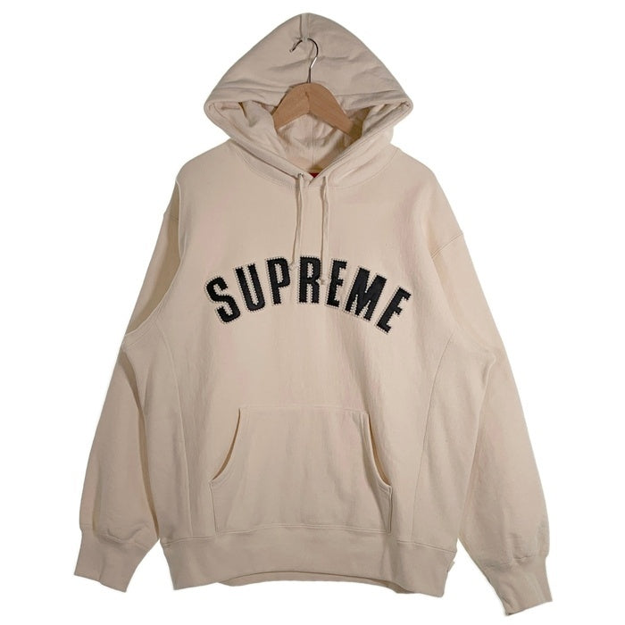 SUPREME シュプリーム 21AW Pearl Logo Hooded Sweatshirt パールロゴ プルオーバー フーディー パーカー ナチュラル Size L 福生店