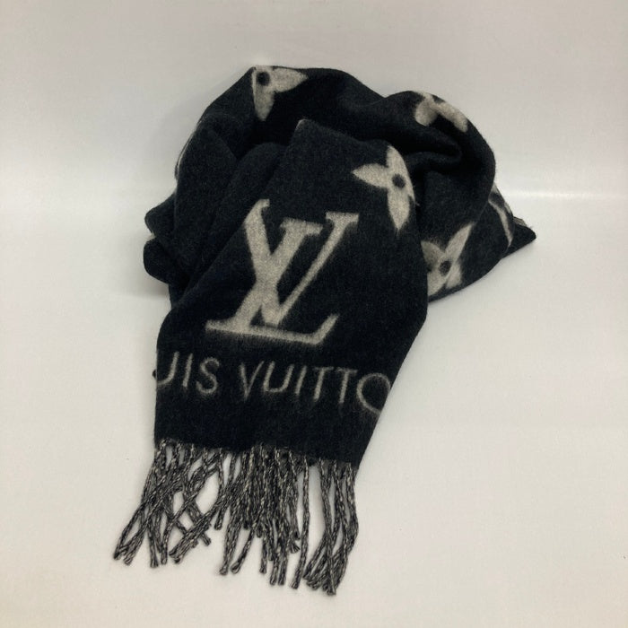 LOUIS VUITTON ルイヴィトン 401486 モノグラム柄 エシャルプ レイキャビック 大判 マフラー カシミヤ ブラック 瑞穂店