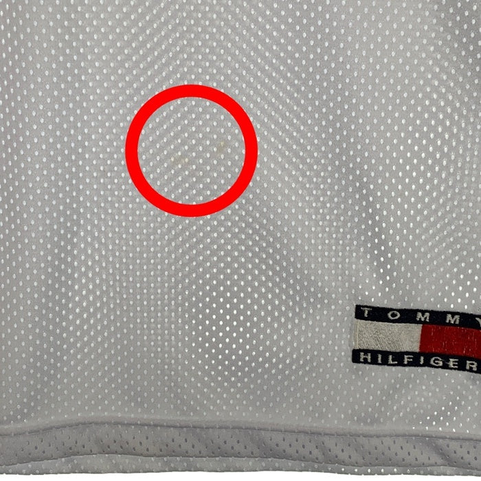 90's TOMMY HILFIGER トミーヒルフィガー メッシュ ゲームシャツ ユニフォーム ホワイト Size XL 福生店
