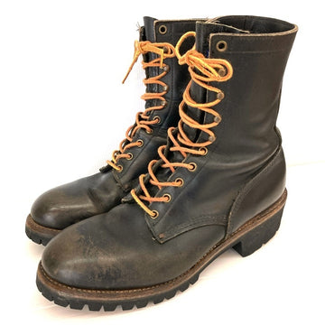 90's~ Work N Sport レザーロガーブーツ ブラック USA製 ビブラムソール Size 26-26.5cm 相当 瑞穂店