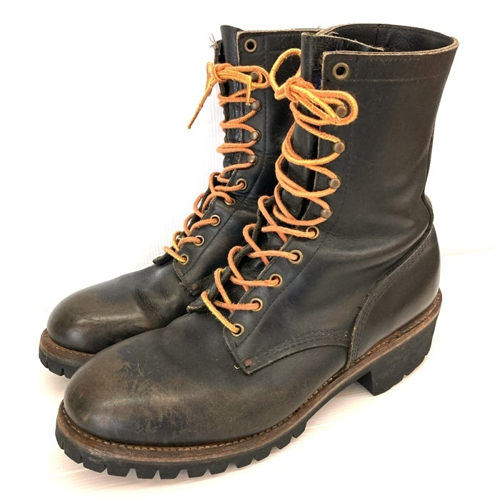 90's~ Work N Sport レザーロガーブーツ ブラック USA製 ビブラムソール Size 26-26.5cm 相当 瑞穂店