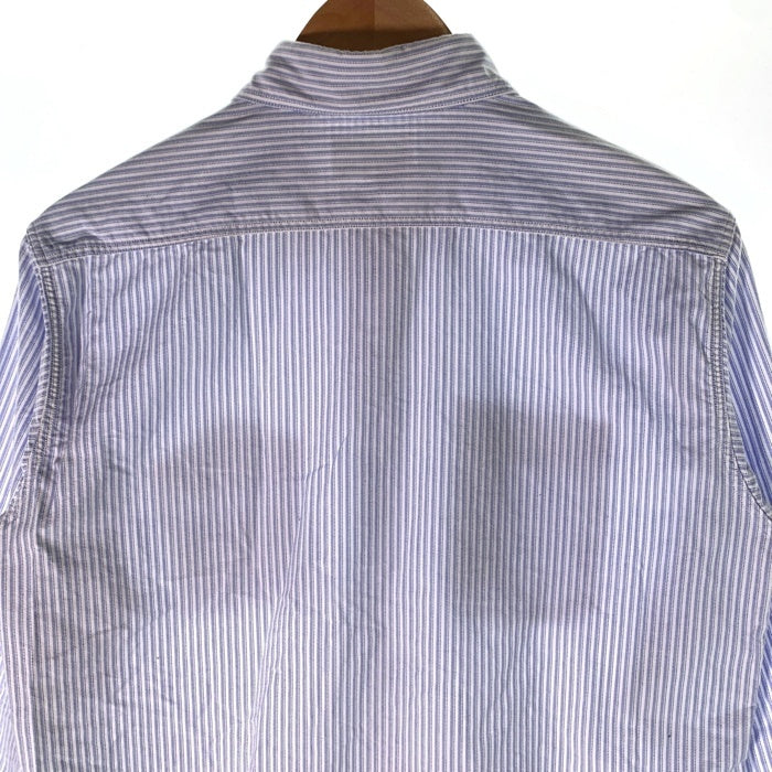 SUGAR CANE Light シュガーケーンライト ガチャポケ ストライプシャツ マチ 長袖 ホワイト ブルー Size M 福生店
