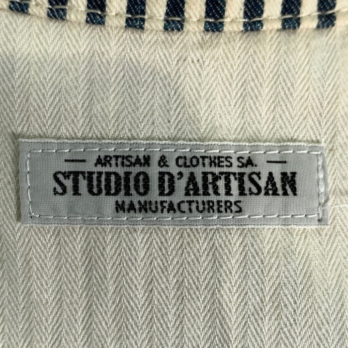 STUDIO D'ARTISAN ステュディオダルチザン ヒッコリーストライプ コットンワークベスト 4372H Size XL 福生店