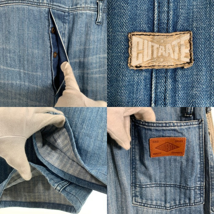 CUTRATE カットレイト USED加工 デニムオーバーオール ライトブルー Size L 福生店