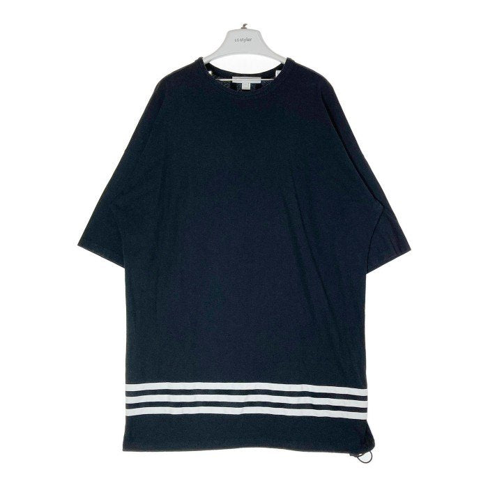 Y3 ワイスリー HG6089 Yohji Yamamoto×adidas オーバーサイズ 3ストライプ バックロゴ Tシャツ ブラック sizeM 瑞穂店