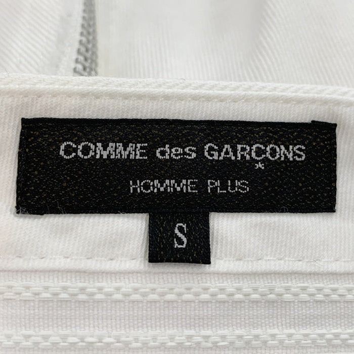 COMME des GARCONS HOMME PLUS コムデギャルソンオムプリュス チノツイル デザインショートパンツ ホワイト ファスナー 2重 PS-P062 AD2016 Size S 福生店