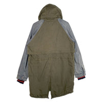 DIESEL ディーゼル 17SS D-DYNA JACKET デニム切替 モッズコート オリーブ ライトブルー Size L 福生店