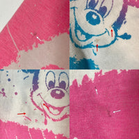 Disney ディズニー USA製 シングルステッチ 総柄 タイダイ風 グラデーション Tシャツ ピンク×ブルー sizeF 瑞穂店