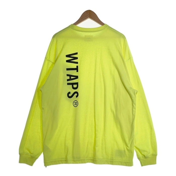 WTAPS ダブルタップス 25SS WOUND LS CTPL プリント ロングスリーブTシャツ 蛍光イエロー 251ATDT-CSM10 Size 04 福生店
