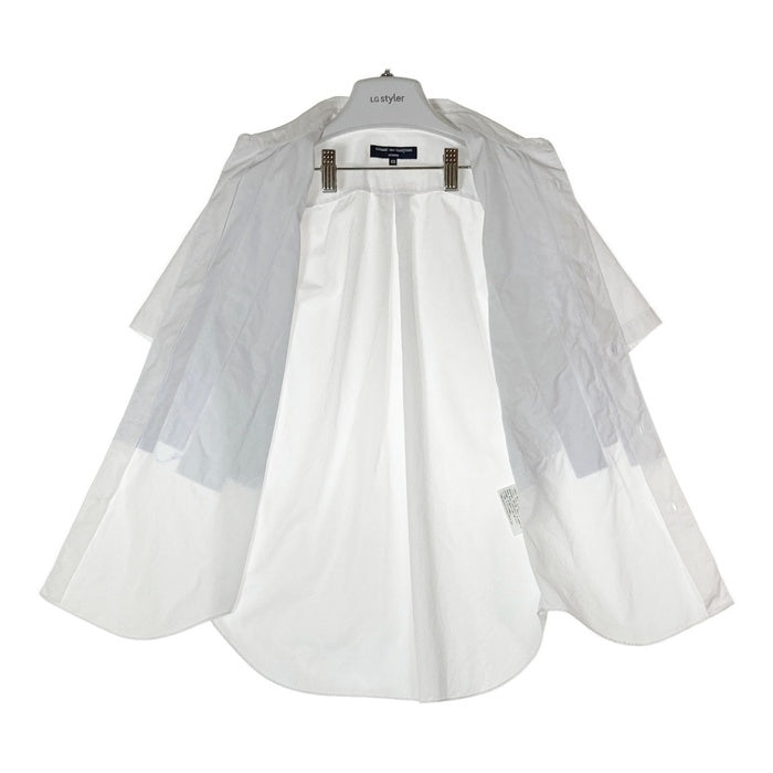 COMME des GARCONS HOMME コムデギャルソンオム HQ-B033 AD2015 ストライプパッチワーク ポケット付き 半袖シャツ ホワイト sizeXS 瑞穂店