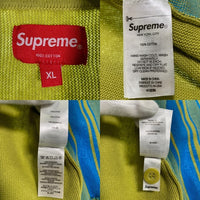 SUPREME シュプリーム 22SS Stripe Button Up Polo ストライプ ボタン 半袖 ポロシャツ グリーン Size XL 福生店