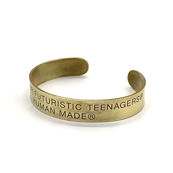 HUMAN MADE ヒューマンメイド 19SS GEARS FOR FUTURISTIC TEENAGERS ロゴ刻印 バングル 真鍮 ゴールド 福生店