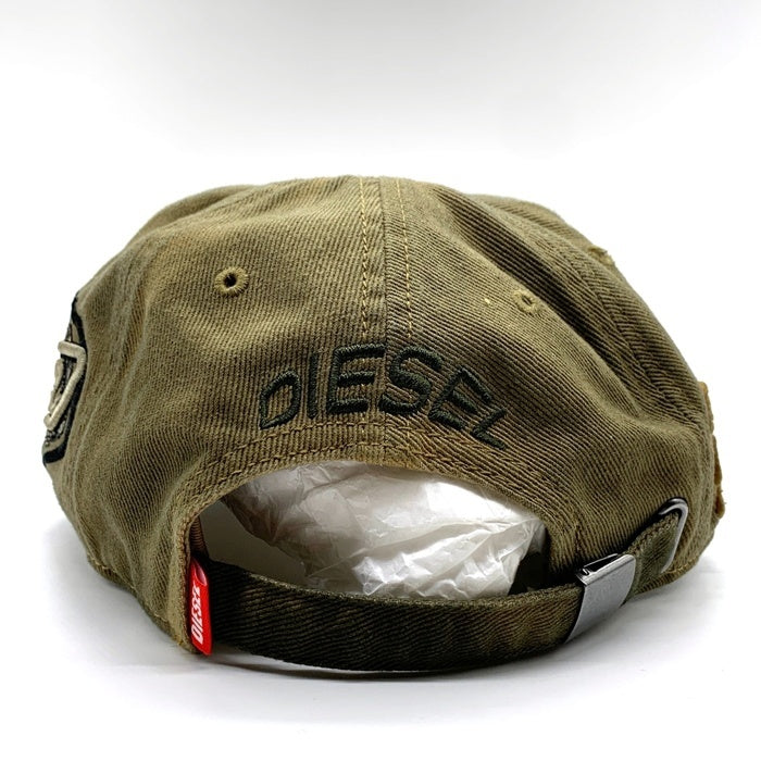 DIESEL ディーゼル C-PATCHY シーパッチー ベースボールキャップ ダメージ加工 オリーブ A24140 Size 2 福生店