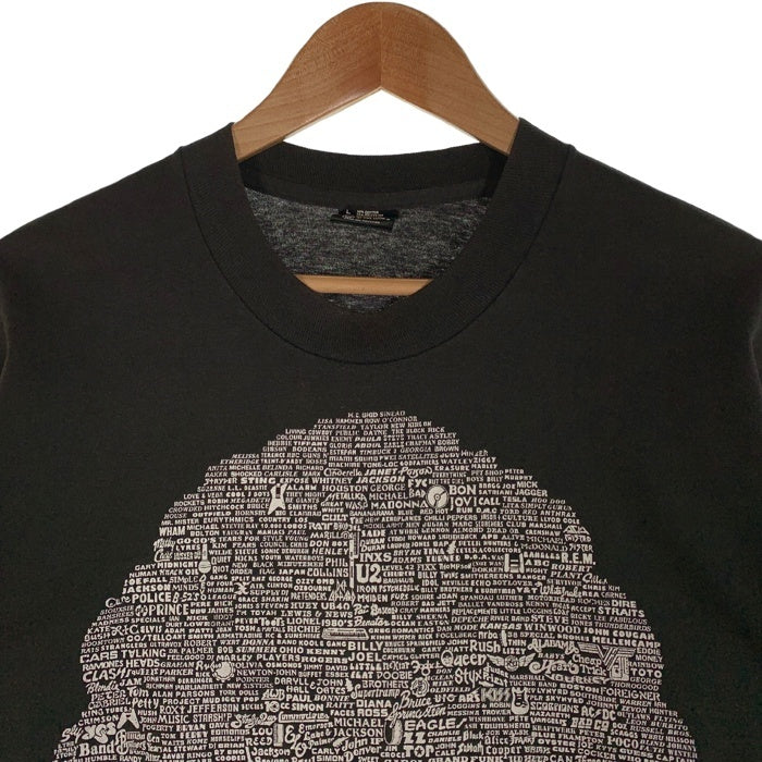 90's Family&Tree Rock'nRoll ファミリーアンドツリー ロックンロール プリントTシャツ ブラック アーティスト バンド Fruit Of The Loom Size L 福生店