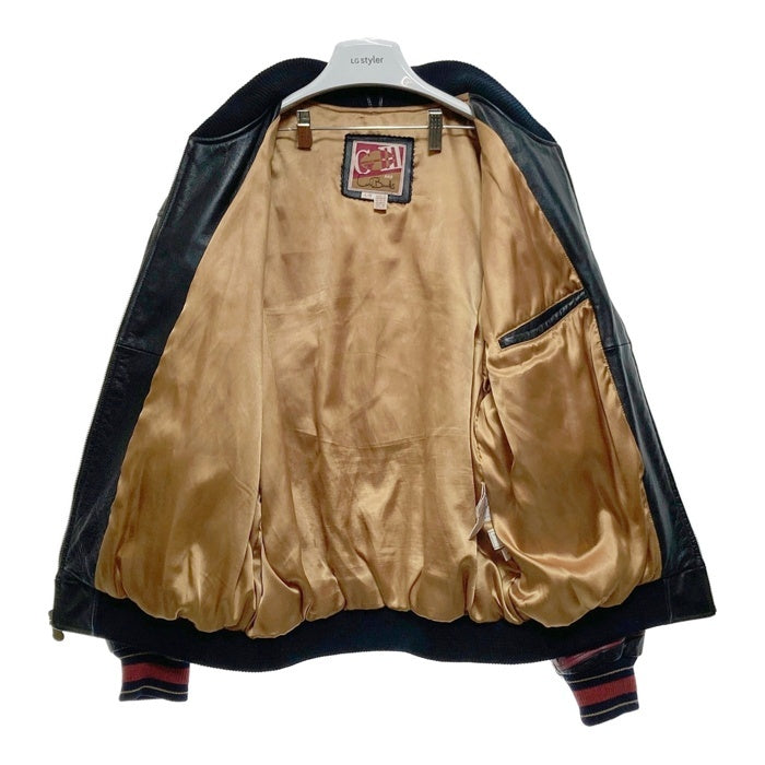 G-Ⅲ AND Carl Banks ジースリーアンドカールバンクス San Francisco 49ERS 刺繍 レザーブルゾン ブラック×レッド sizeL 瑞穂店