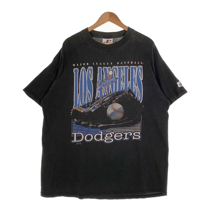 90~00's MLB ロサンゼルス・ドジャース プリントTシャツ ブラック 1995コピーライト Logo Athletic Size XL 福生店