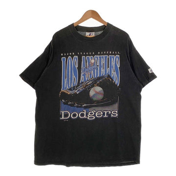 90~00's MLB ロサンゼルス・ドジャース プリントTシャツ ブラック 1995コピーライト Logo Athletic Size XL 福生店