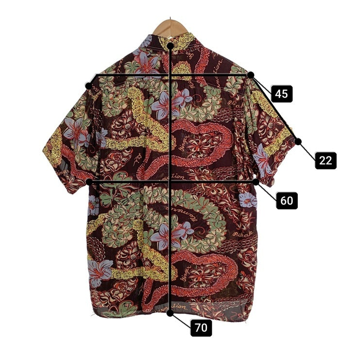 鞆帆布 柿渋染め アロハシャツ ブラウン Size L 福生店