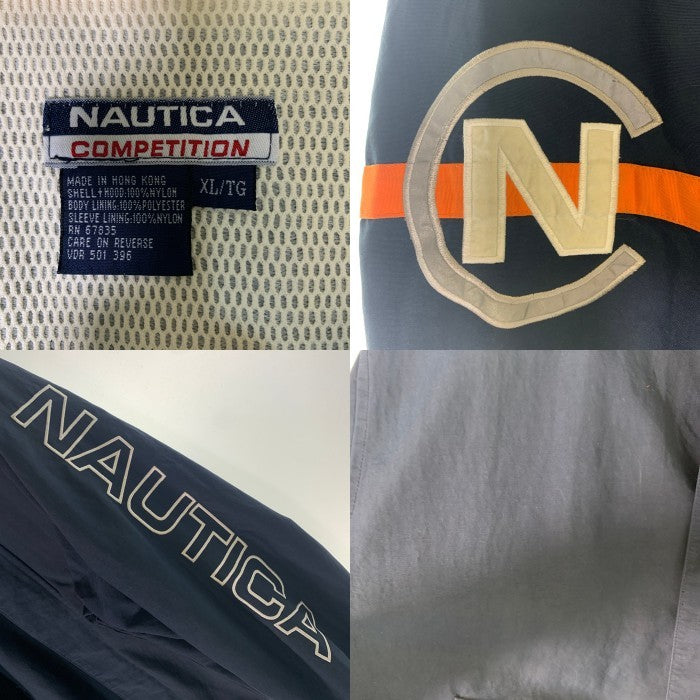 90's NAUTICA COMPETITION ノーティカ コンペティション フルジップ ナイロンジャケット ネイビー Size XL 福生店