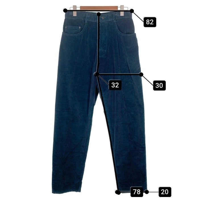 80's STUSSY ステューシー 太畝コーデュロイ 5ポケットパンツ テーパード グリーン USA製 TALON42 黒タグ Size 31 福生店
