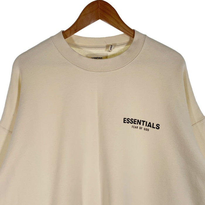 ESSENTIALS エッセンシャルズ ロゴプリント スウェットトレーナー クリーム Size L 福生店