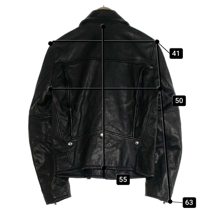 Rags McGREGOR ラグスマックレガー 16AW DOUBLE RIDERS STUDS LEATHER JACKET ダブルライダース スタッズ レザー ジャケット ゴートレザー 211146604 ブラック Size L 福生店