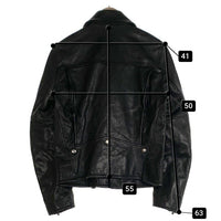 Rags McGREGOR ラグスマックレガー 16AW DOUBLE RIDERS STUDS LEATHER JACKET ダブルライダース スタッズ レザー ジャケット ゴートレザー 211146604 ブラック Size L 福生店