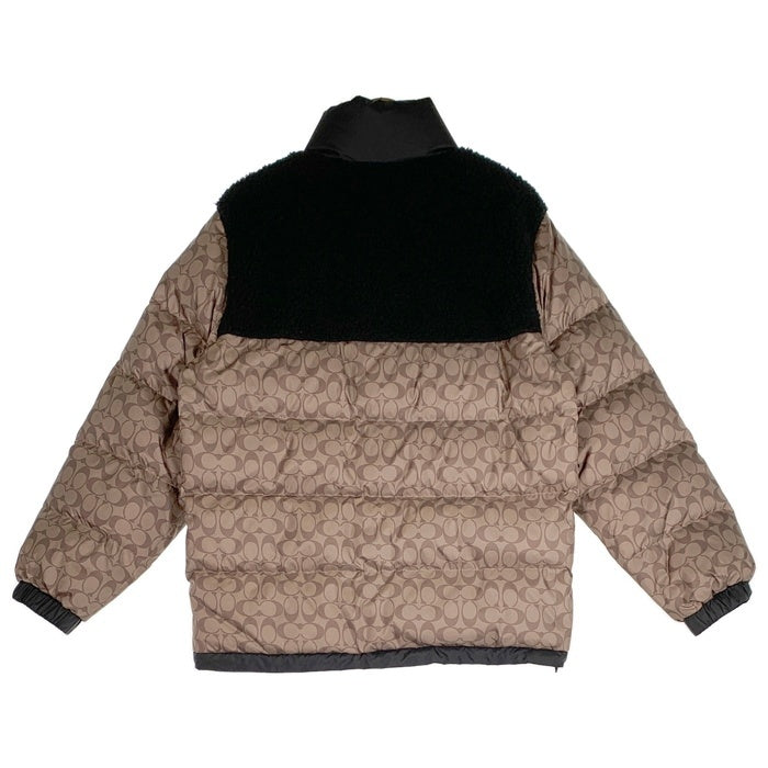 COACH コーチ リバーシブル シェルパ シグネチャー ダウンジャケット ベージュ ブラック CE338 Size L 福生店