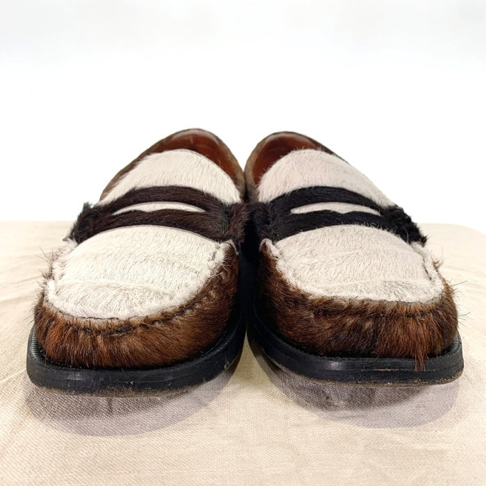 SEBAGO セバゴ Dan Raw コインローファー ハラコ ブラウン ホワイト Size 26cm 福生店
