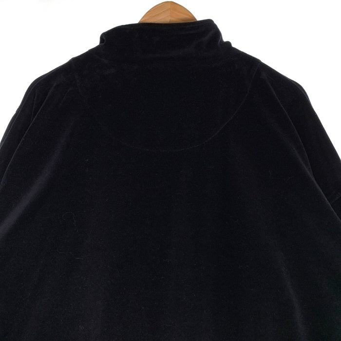 NASTOYS ナストイズ Velor Track Jacket ベロアトラックジャケット ハーフジップ プルオーバー ブラック Size L 福生店