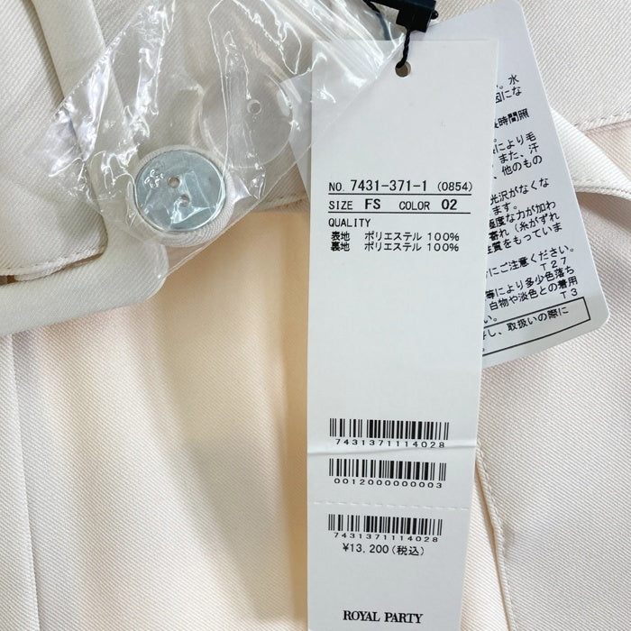 ROYAL PARTY ロイヤルパーティー ベルト付きケープオールインワン ホワイト sizeFS 瑞穂店