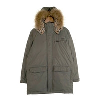 BURBERRY BLACK LABEL バーバリー ブラックレーベル ダウンジャケット ファー グレー BMP03-731-76 Size M 福生店