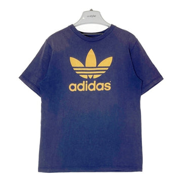 adidas アディダス USA製 万国旗タグ 前後トレフォイル Tシャツ ネイビー sizeL 瑞穂店