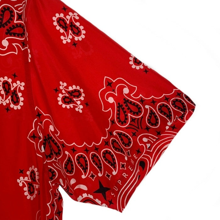 SUPREME シュプリーム 21SS Bandana Silk S/S Shirt バンダナ シルク ショートスリーブシャツ オープンカラー レッド Size XL 福生店