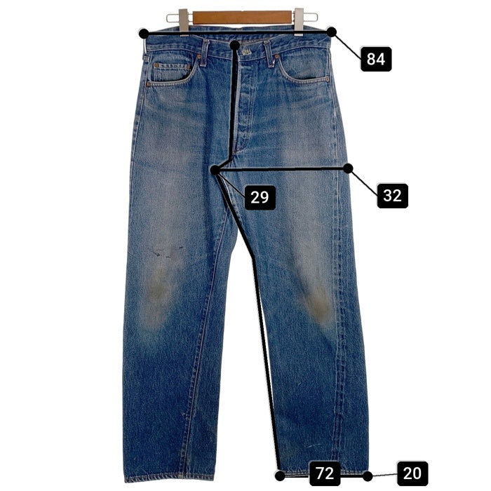 80's Levi's リーバイス 501 ボタン裏555 赤耳 セルビッチ デニムパンツ ライトブルー USA製 Size ウエスト約82cm 福生店