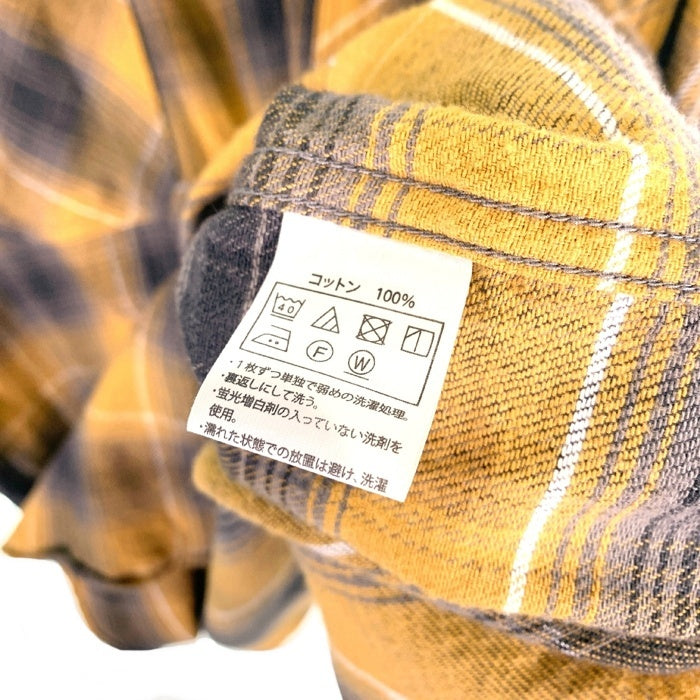 COOTIE クーティ オンブレチェック フランネルシャツ マスタード Size M 福生店
