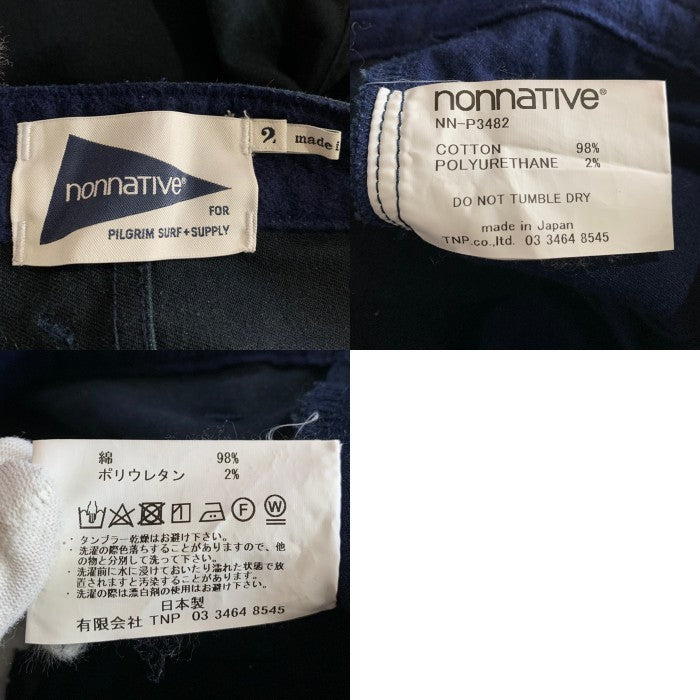 nonnative ノンネイティブ DWELLER 5P JEANS CLASSIC FIT KATSURAGI STRETCH for Pilgrim 5ポケット テーパードストレッチパンツ ジーンズ ネイビー NN-P3482 Size 2 福生店