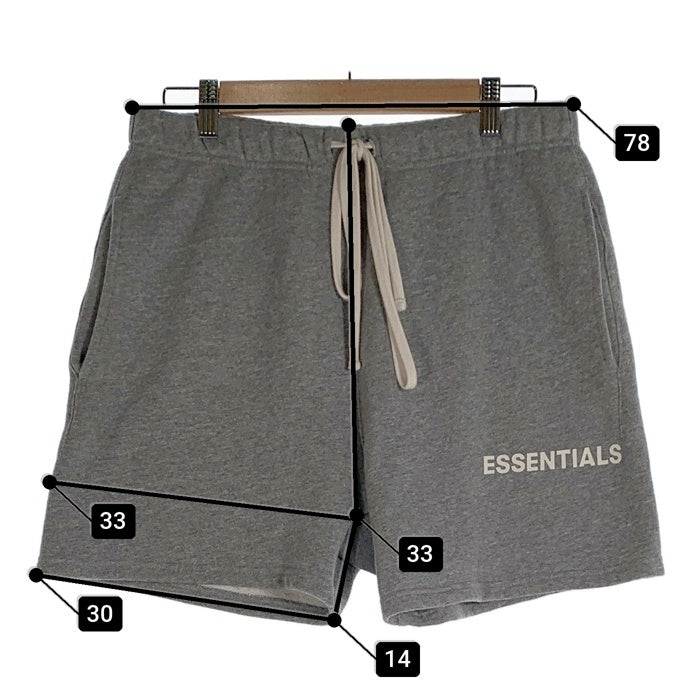 FOG ESSENTIALS エフオージー エッセンシャルズ スウェットショートパンツ ロゴプリント グレー Size S 福生店