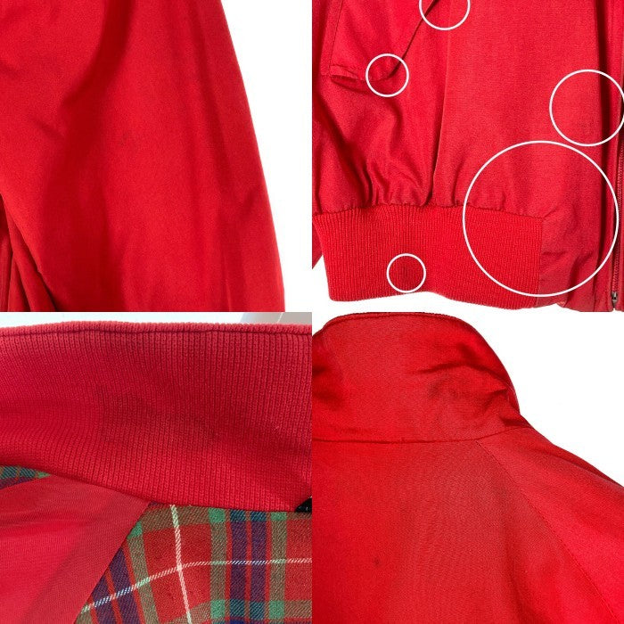 BARACUTA バラクータ G9 裏地チェック柄 スウィングトップ OPTIジップ ブルゾン レッド size42 瑞穂店