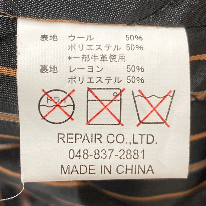 T.F.O.A クローズ 武装戦線 ウール レザー スポーツジャケット ブラック Size L 瑞穂店